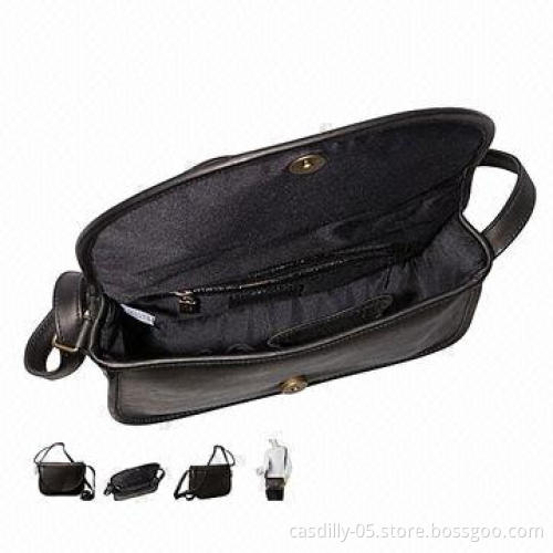 Crossbody bag with magnetic snap closure